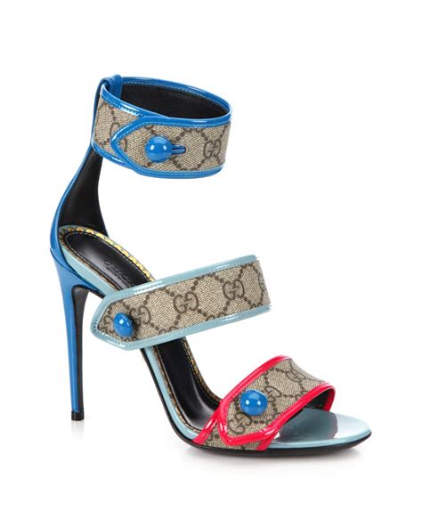 gucci sandals multi color|Gucci white sandals heels.